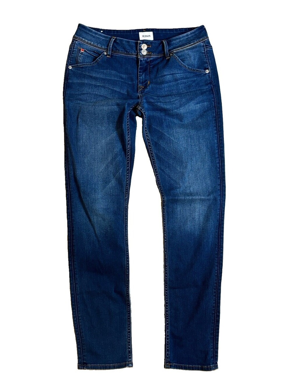 Hudson Collin Flap Pocket Skinny Jeans Size 29 Made In USA Dark Wash